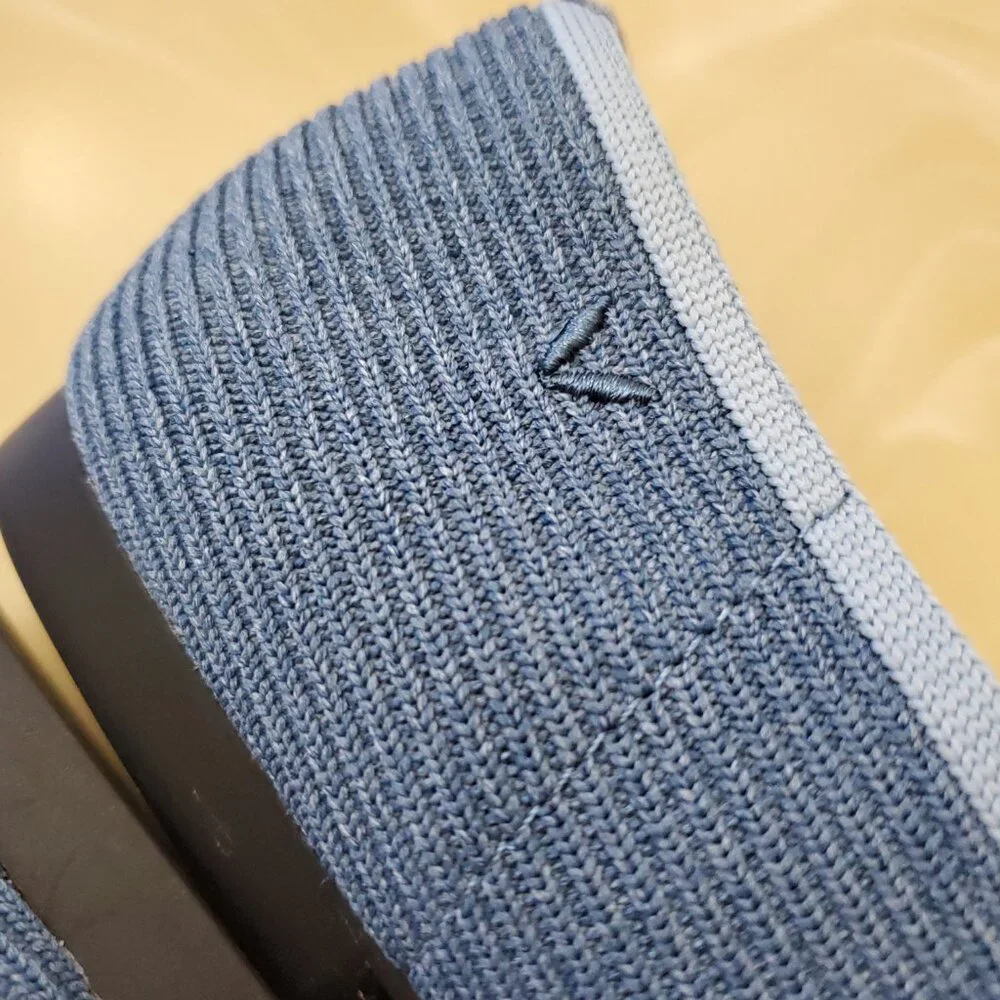 Vivaia Square-Toe V-Cut Margot Slip On Ballet Flats in Denim Blue Size 42/10.5